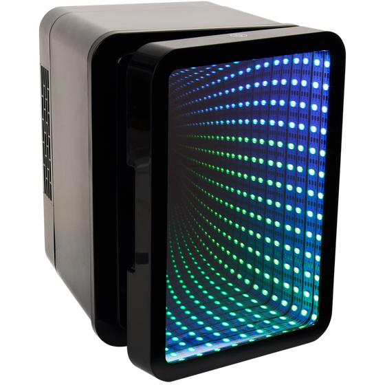 Gaming mini fridge with LED lights