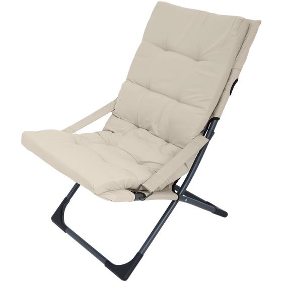 Lounge chair with cushion – cream – 84 x 63 x 88 cm 