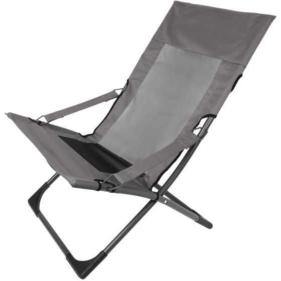 Grey lounge chair with removable cushion