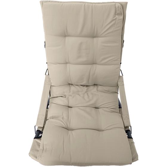 Taupe UV-resistant lounge chair with cushion 