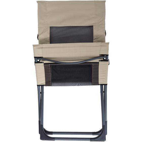 Folded lounge chair with cushion - front view