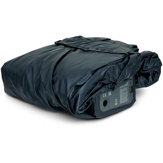 Folded + pump Intex Dura Beam double air mattress