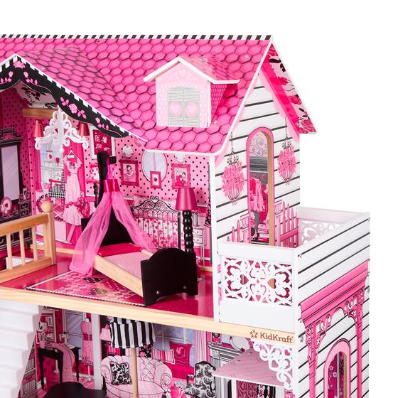 KidKraft wooden doll's house Amelia close-up bedroom with balcony