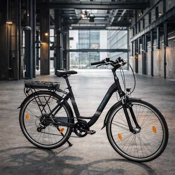 Electric bicycle - black Model: E200 | 28-inch wheels | frame size 47 - lifestyle image