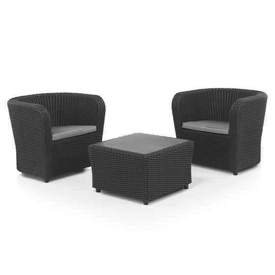 Terrace set - Anthracite for 2 people from the Shaf brand