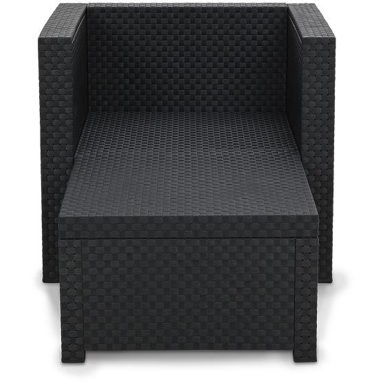 chair without cushions with ottoman
