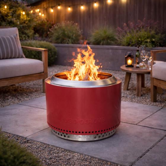 Solo Stove vuurkorf - rood Yukon 2.0 – Mulberry | Ø 71 x 46 cm | stookt op hout