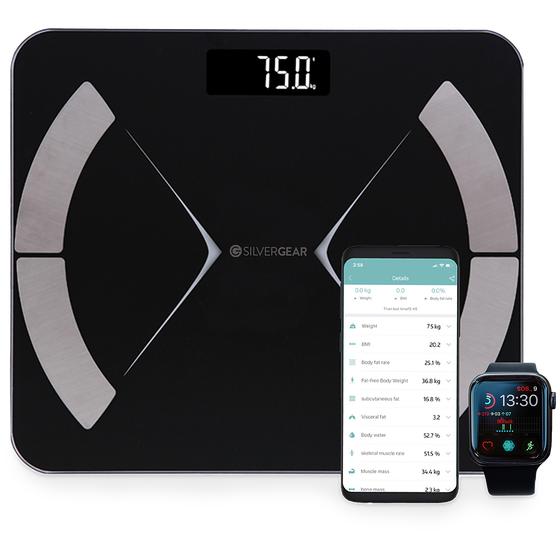Silvergear smart scale with app and watch