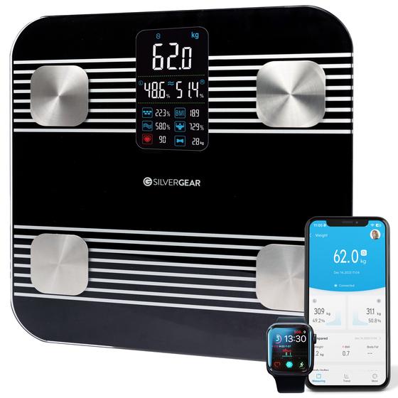 Silvergear smart personenweegschaal - slimme weegschaal