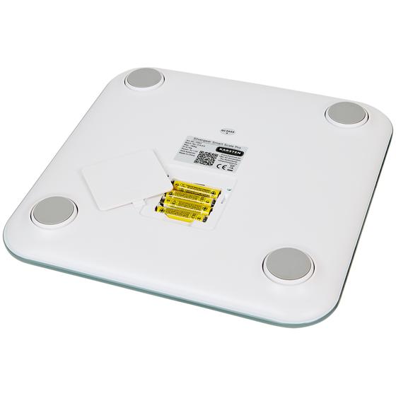 Silvergear smart bathroom scale - white - bottom with batteries