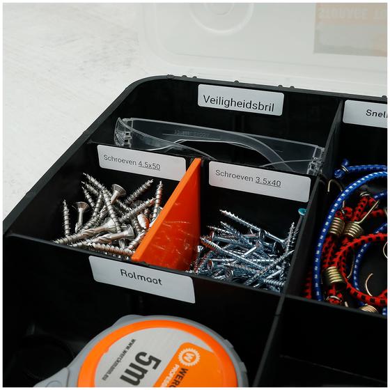 Fichero mini pocket printer labels on tool box