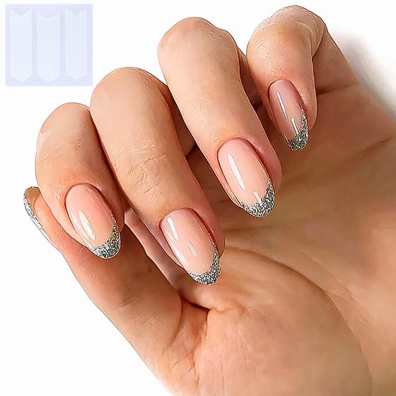 Hand showing nails styled with gel nail polish