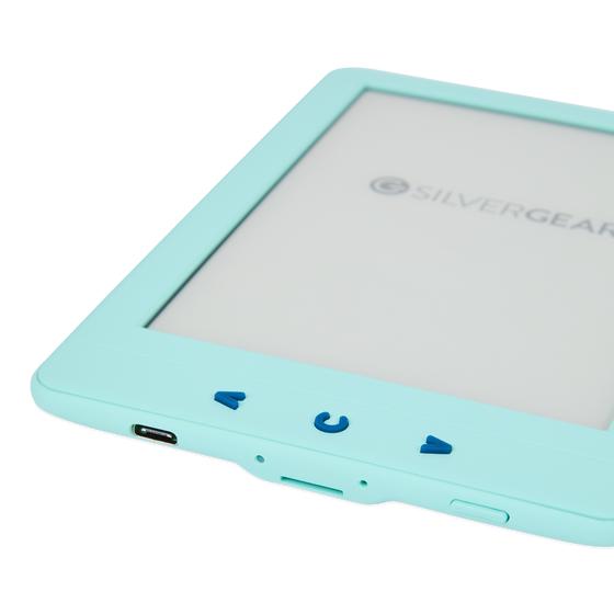 Silvergear e-reader - Blauw close up