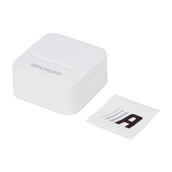 Mini pocket printer - 300 dpi top view with sticker