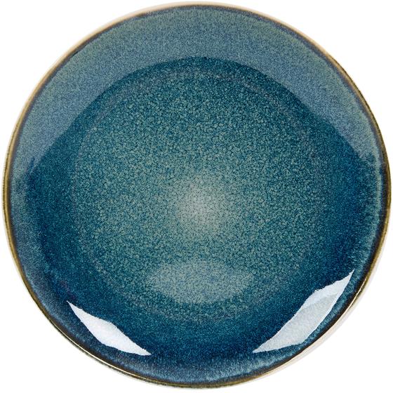 Paksos dinner set – blue/white – top view of side plate