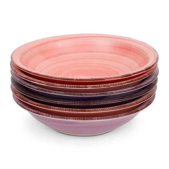 The deep bowls of the Mykonos plate set