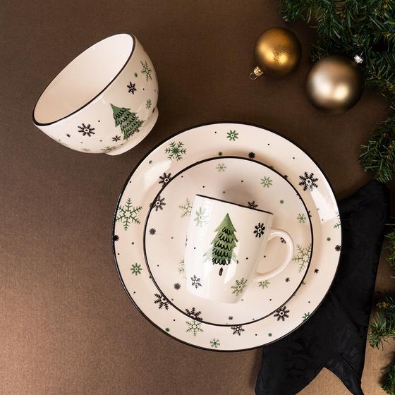 Green plate set Snowflake mood image