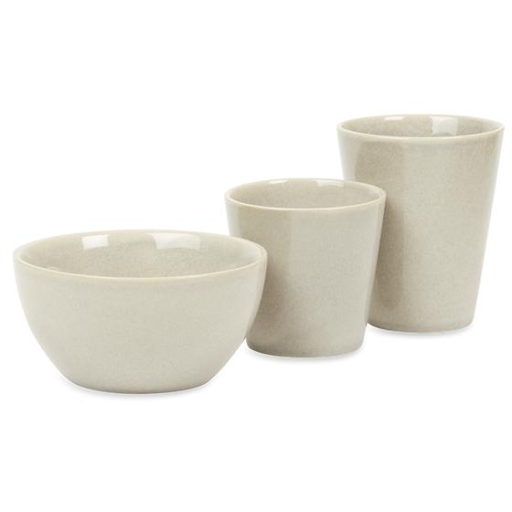 Mugs and bowl light gray