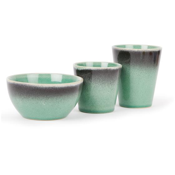 18-piece Fire cup and bowl set - green set