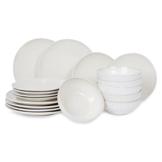 Reactive Glaze tableware set - off-white