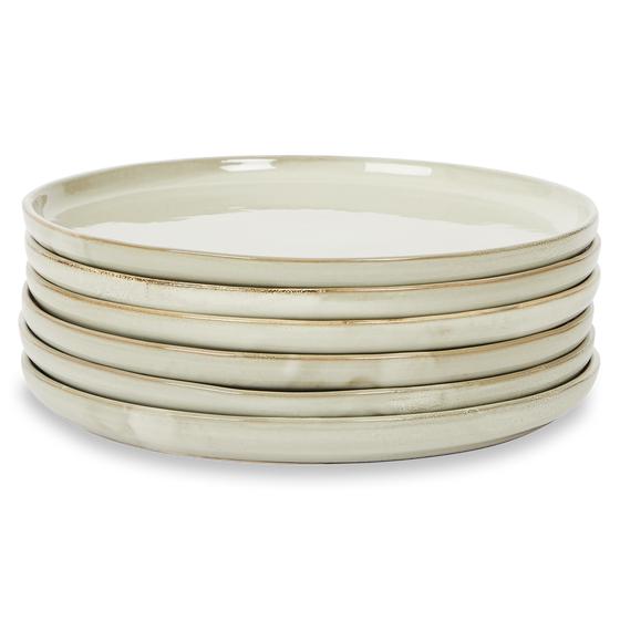Earthenware tableware set - stone grey diner plates