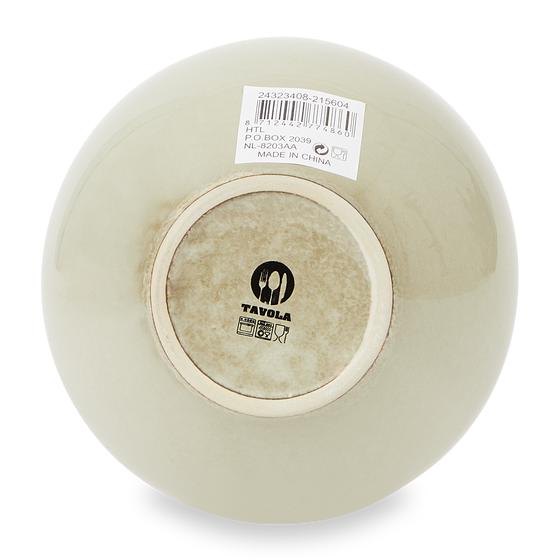 Earthenware tableware set - stone grey back