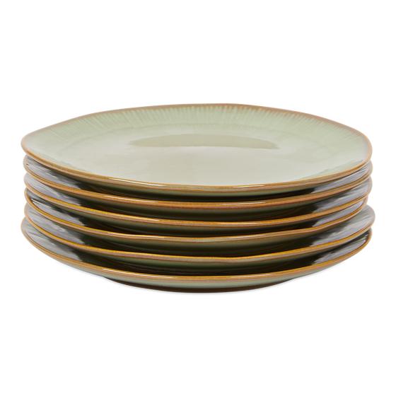 Handmade tableware - dinner plates stacked