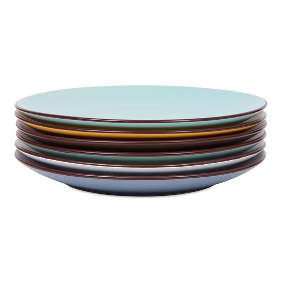 Plate set multicoloured - dinner plates