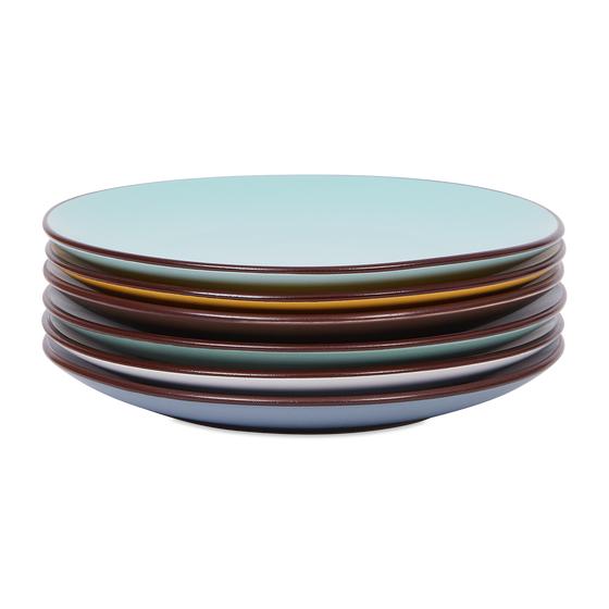 Plate set multicoloured - breakfast plates