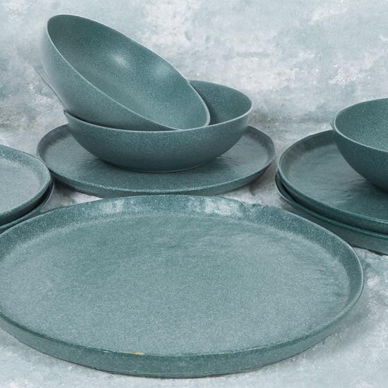 18-delige dinnerset - pastel groen sfeerfoto