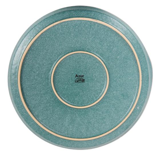 18-delige dinnerset - pastel groen dinerbord achterkant