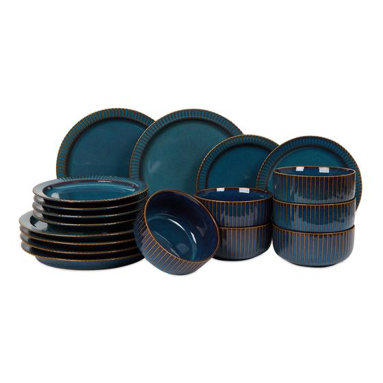 Dinner set Bistro - Blue