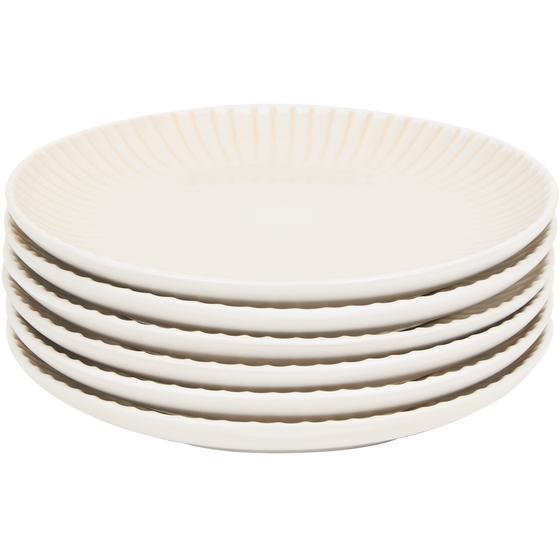 Shiny dinner set – beige – stacked dinner plates