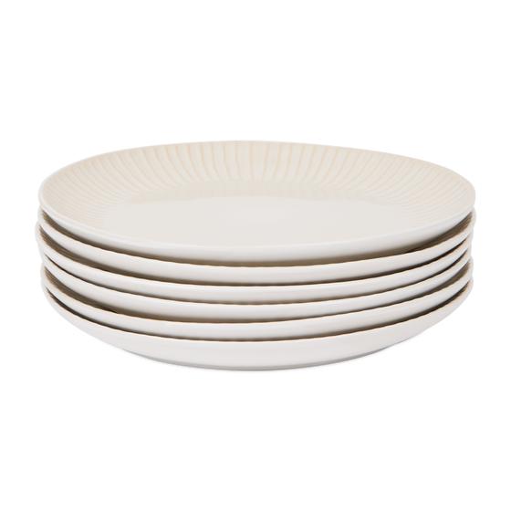 Shiny dinner set – beige – stacked side plates