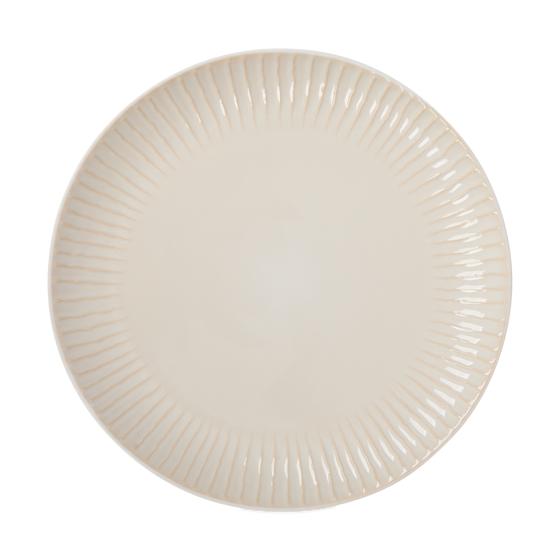Shiny dinner set – beige – side plate from top