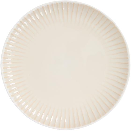 Shiny dinner set – beige – dinner plate from top