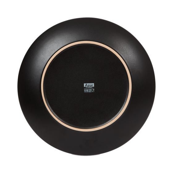 Speckled plate set - Black with Christmas tree bottom