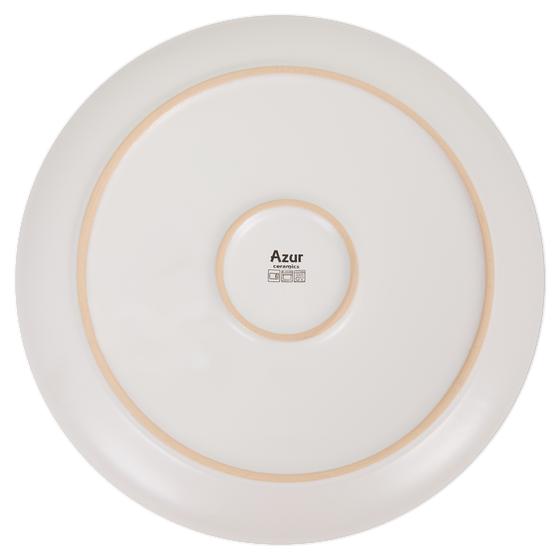 Dinner set - green / white - bottom of plate