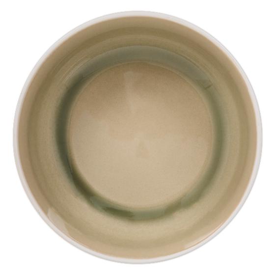 Dinner set - green / white - bowl