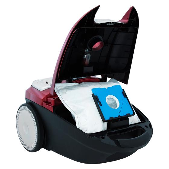 Inventum vacuum cleaner with bag open