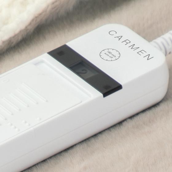Carmen electric blanket - close-up of remote