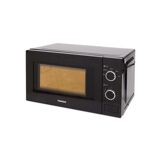 Tomado microwave oven door closed and switched on