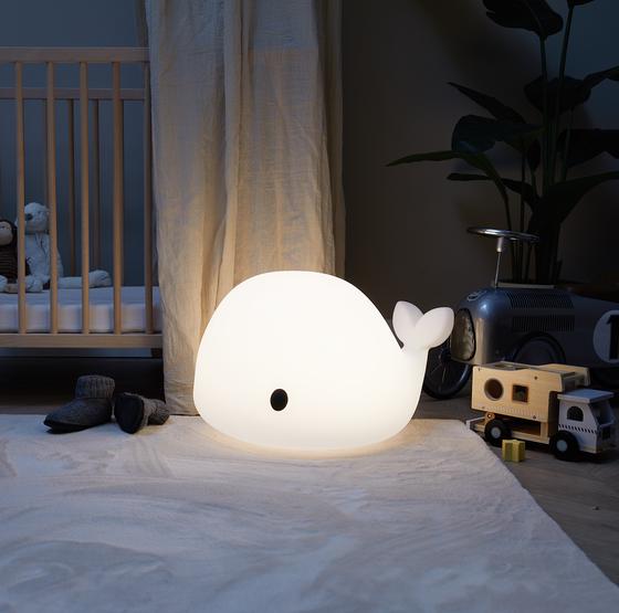 whale lamp mood picture with light on in children's room