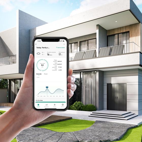 LSC Smart Connect Flexibele zonnepanelen - set van 2 op huis met app