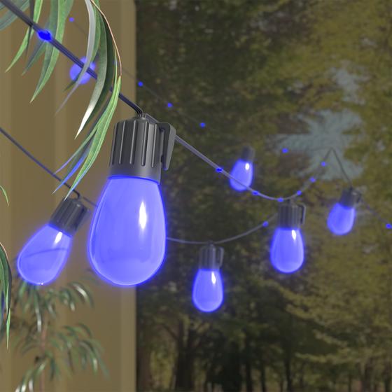 LSC Smart Connect outdoor string lights with blue light