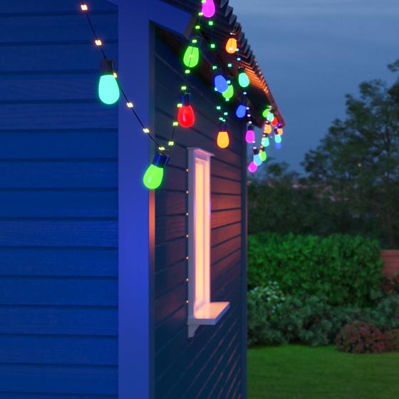 LSC Smart Connect outdoor string lights - mood picture shed