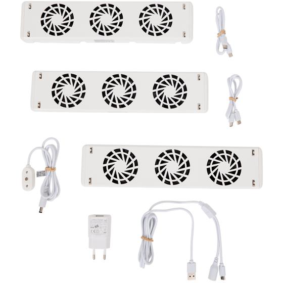 Radiator fan set - 3-piece - fans, cables, and plugs