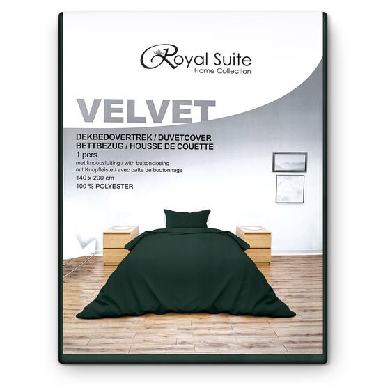 Green duvet cover velvet 140 x 200 package