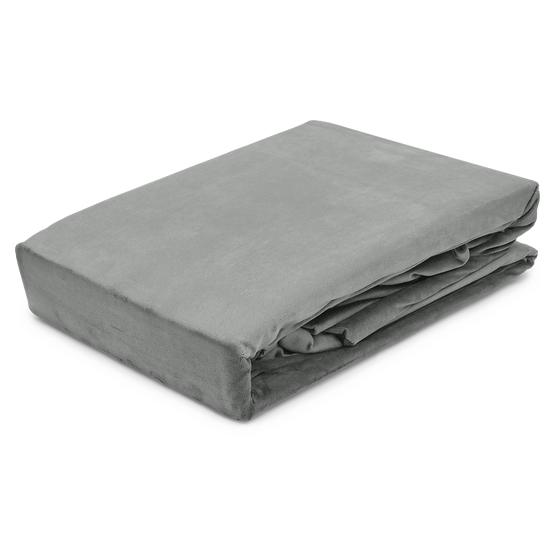 Gray duvet cover velvet 200 x 200 folded