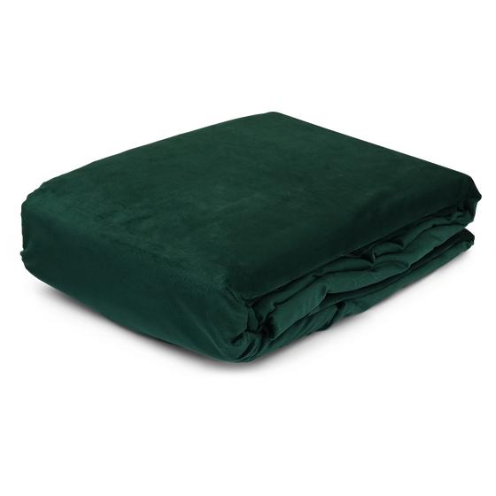 Groen dekbedovertrek velvet 240 x 220 opgevouwen